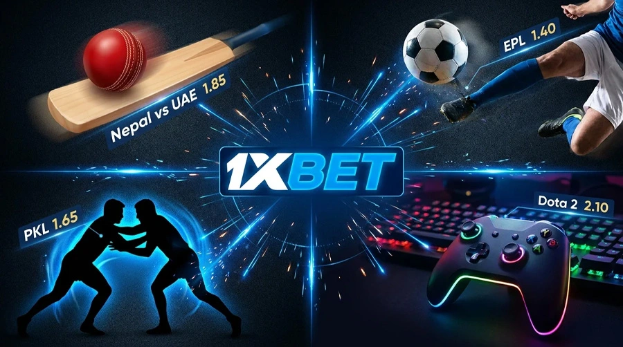 Sports betting markets at 1xBet — cricket, football, kabaddi, esports